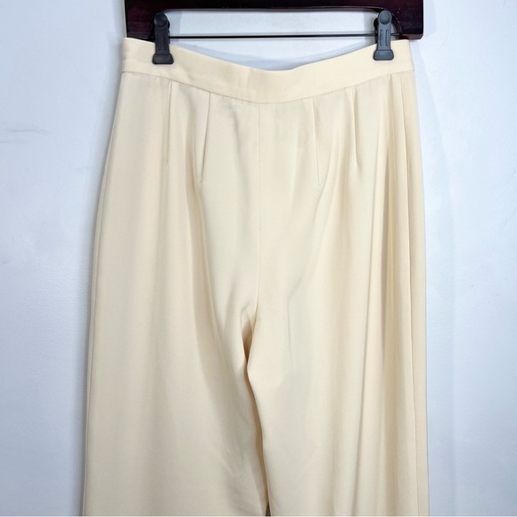 Vintage minimalist cream straight leg high rise tailored trousers - Picture 7 of 10